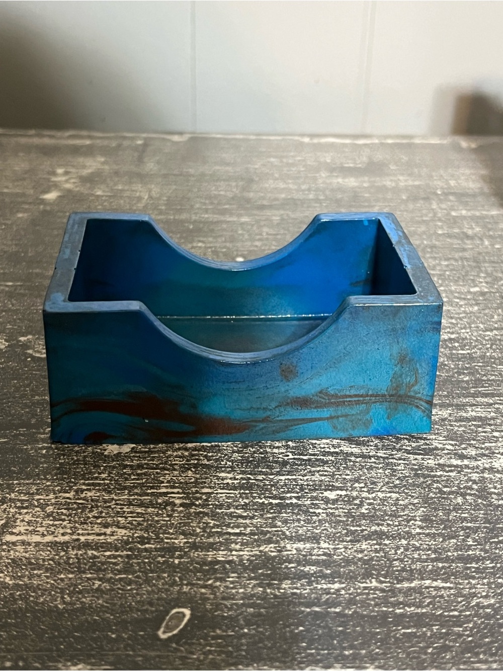 Blue Resin business card older